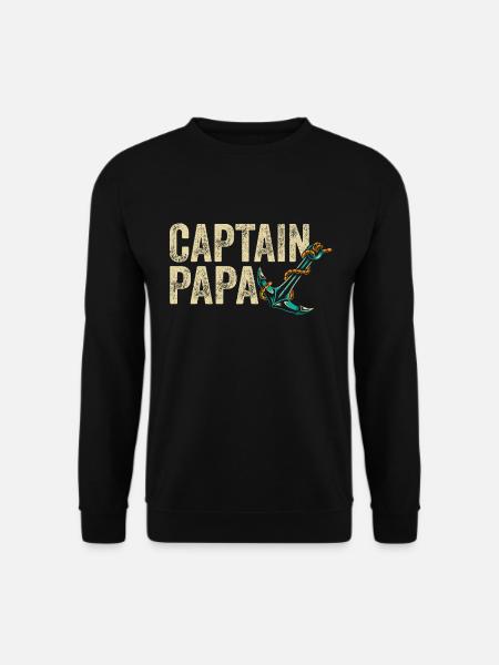 Captain Papa Sailing Life Boating Sailor - Sweat-shirt Unisexe - noir