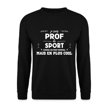 PROF DE SPORT PARFAITE - Sweat-shirt Unisexe - noir - Devant - Alina (178cm) & Michal (187cm)