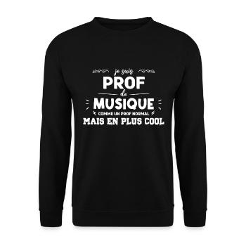 Professeur de musique cadeau drôle prof femme - Sweat-shirt Unisexe - noir - Devant - Alina (178cm) & Michal (187cm)