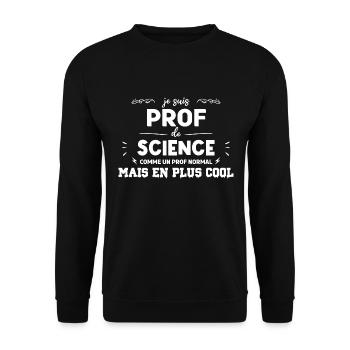 Certifié meilleur prof de sciences du monde - Sweat-shirt Unisexe - noir - Devant - Alina (178cm) & Michal (187cm)