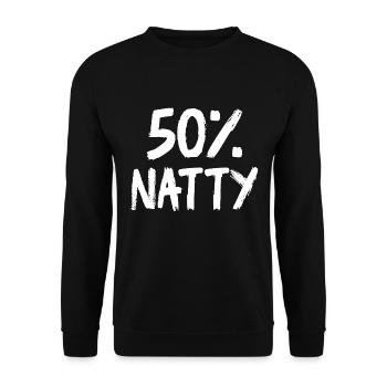 50% Natty - Unisex Sweatshirt - black - Front - Alina (178cm) & Michal (187cm)