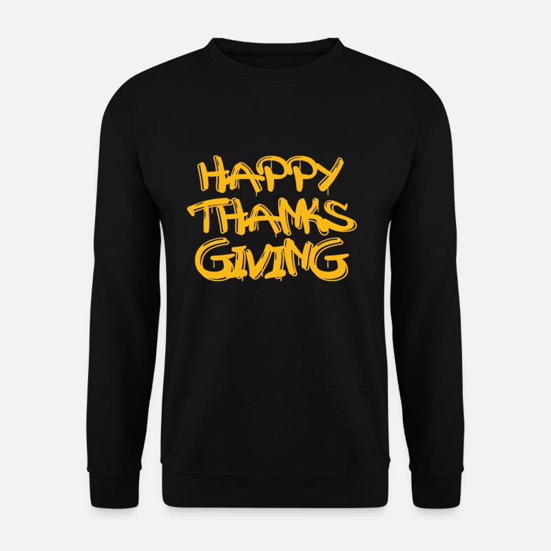 Glücklicher Dank - Unisex Pullover - Schwarz
