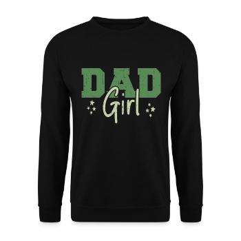 Girl Dad - Unisex Sweatshirt - black - Front - Alina (178cm) & Michal (187cm)