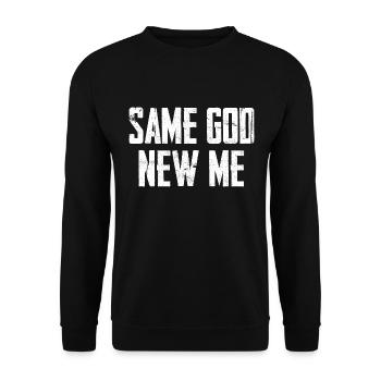 Same God New Me - Unisex Pullover - Schwarz - Vorne - Alina (178cm) & Michal (187cm)