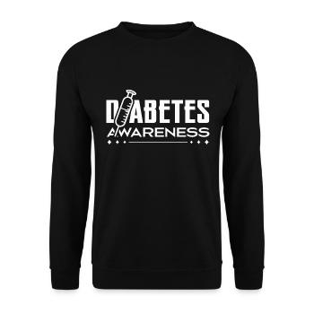 Diabetes Awareness month - Sweat-shirt Unisexe - noir - Devant - Alina (178cm) & Michal (187cm)