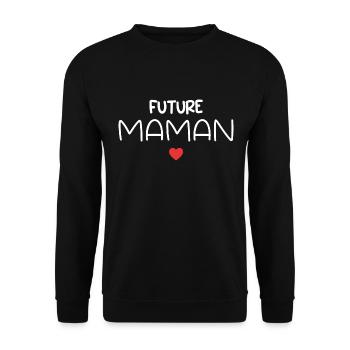 Future Maman - Sweat-shirt Unisexe - noir - Devant - Alina (178cm) & Michal (187cm)