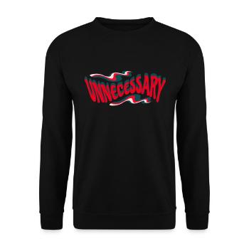 Texte de déclaration rétro inutile - Sweat-shirt Unisexe - noir - Devant - Alina (178cm) & Michal (187cm)