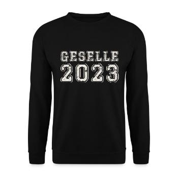 Geselle 2023 Gesellenprüfung - Unisex Pullover - Schwarz - Vorne - Alina (178cm) & Michal (187cm)