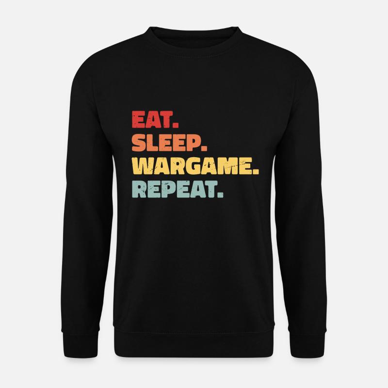 Eat Sleep Wargame Repeat - Unisex Sweatshirt - black