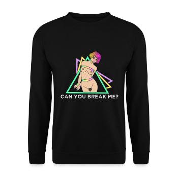 EROTIC GIRL SEXY SHIBARI BONDAGE GIRL BREAK ME - Unisex Pullover - Schwarz - Vorne - Alina (178cm) & Michal (187cm)