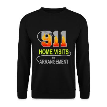 Firefighter fire brigade motif for firefighters - Unisex Sweatshirt - black - Front - Alina (178cm) & Michal (187cm)