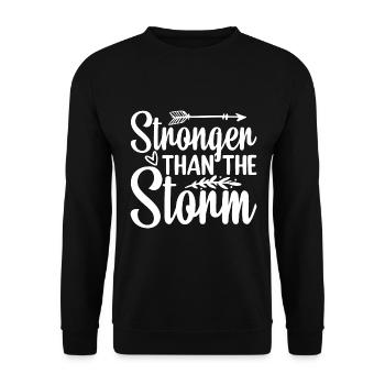Stronger Than The Storm - Unisex Pullover - Schwarz - Vorne - Alina (178cm) & Michal (187cm)