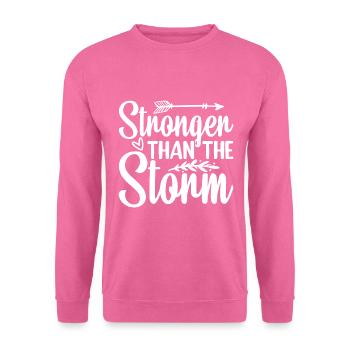 Plus fort que la tempête - Sweat-shirt Unisexe - rose - Devant