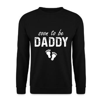 Bald Papa Lustige Schwangerschaftsankündigung Papa - Unisex Pullover - Schwarz - Vorne - Alina (178cm) & Michal (187cm)