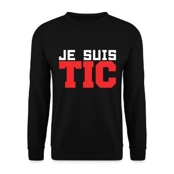 Je Suis TIC -TIC et TAC- TIC TAC Duo Drôle Cadeau - Sweat-shirt Unisexe - noir - Devant - Alina (178cm) & Michal (187cm)