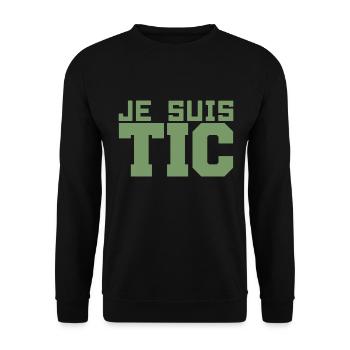 Je Suis TIC -TIC et TAC- TIC TAC Duo Drôle Cadeau - Sweat-shirt Unisexe - noir - Devant - Alina (178cm) & Michal (187cm)