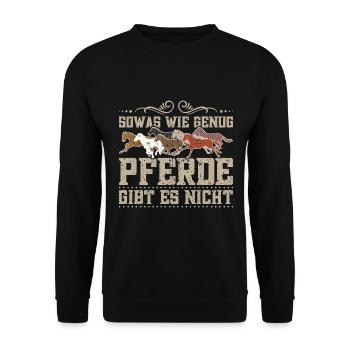 Pferdeliebhaber Reiten Pferde Reiten Pferdestall - Unisex Pullover - Schwarz - Vorne - Alina (178cm) & Michal (187cm)