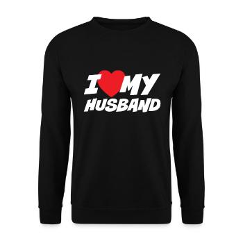I Love my Husband - Unisex Sweatshirt - black - Front - Alina (178cm) & Michal (187cm)