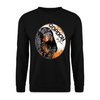 Gordon Setter Splash - Sweat-shirt Unisexe - noir - Devant - Alina (178cm) & Michal (187cm)