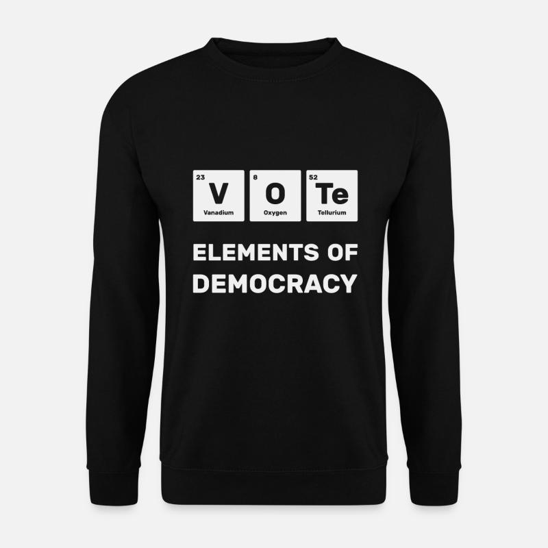 Vote Periodensystem Demokratie - Unisex Pullover - Schwarz