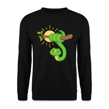 Serpent - Sweat-shirt Unisexe - noir - Devant - Alina (178cm) & Michal (187cm)