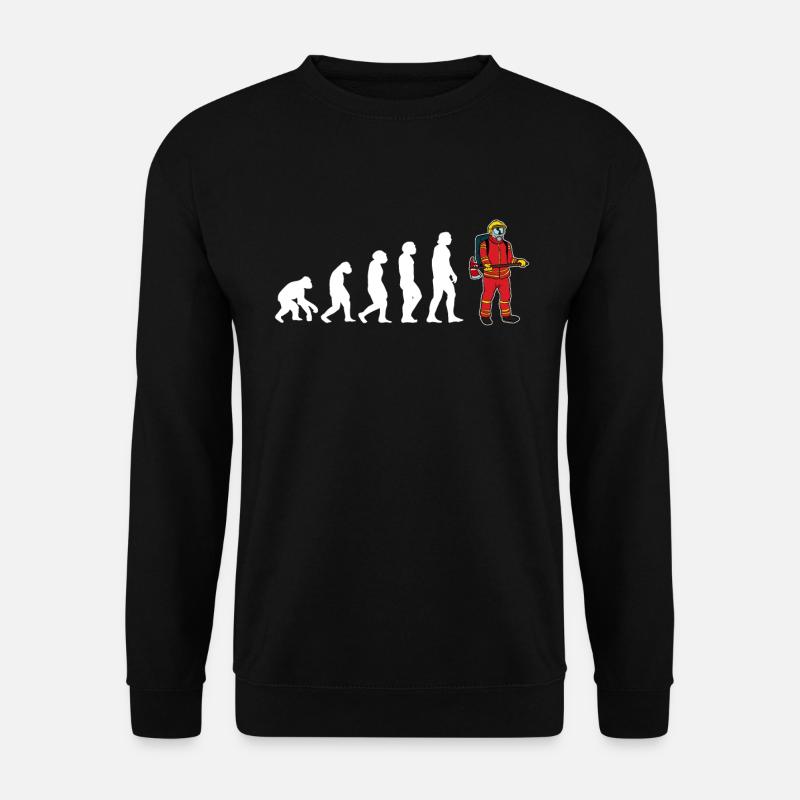 Evolution pompier pompier - Sweat-shirt Unisexe - noir
