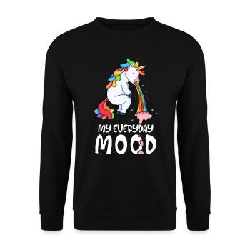 La licorne de vomi drôle - Sweat-shirt Unisexe - noir - Devant - Alina (178cm) & Michal (187cm)