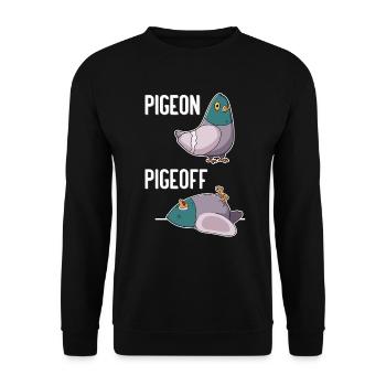Pigeon pigeon pigeon breeding funny - Unisex Sweatshirt - black - Front - Alina (178cm) & Michal (187cm)