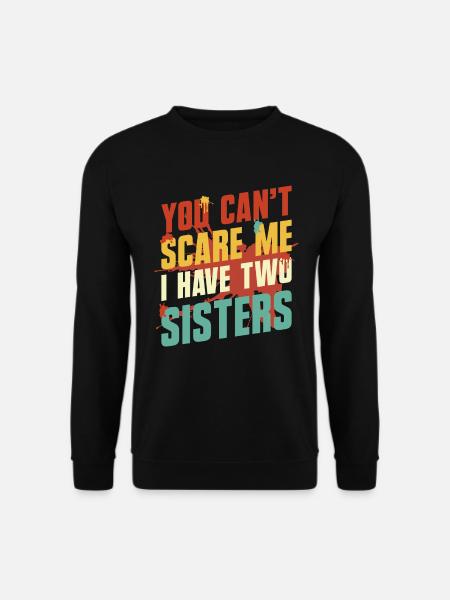 Schwester Zwei Schwestern Geschwister - Unisex Pullover - Schwarz