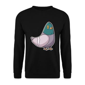 Pigeon pigeon sourd chuchoteur de pigeons - Sweat-shirt Unisexe - noir - Devant - Alina (178cm) & Michal (187cm)