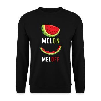 Pastèque Fruits Melone Été - Sweat-shirt Unisexe - noir - Devant - Alina (178cm) & Michal (187cm)