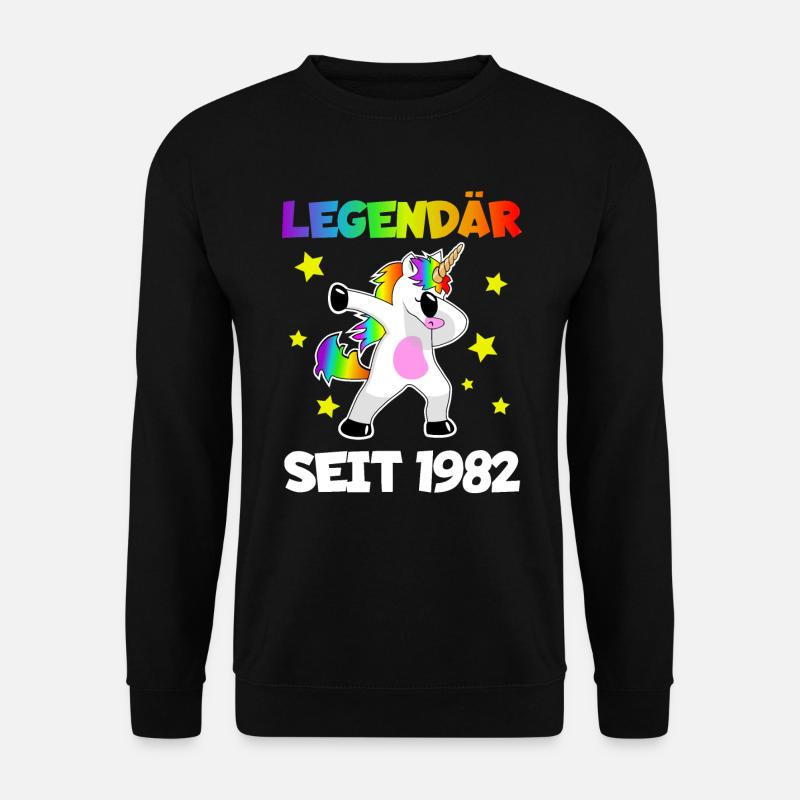 Legendär seit 1982 Einhorn 40. Geburtstag - Unisex Pullover - Schwarz