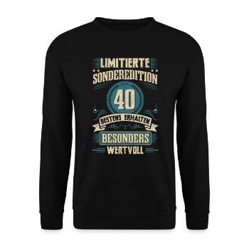 40e anniversaire né en 1982 Quarante - Sweat-shirt Unisexe - noir - Devant - Alina (178cm) & Michal (187cm)