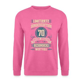 70th birthday born 1952 Seventy - Unisex Sweatshirt - pink - Front