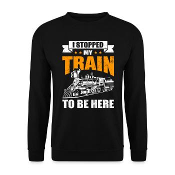 Chemin de fer arrêté Chemin de fer miniature Locomotive à vapeur - Sweat-shirt Unisexe - noir - Devant - Alina (178cm) & Michal (187cm)