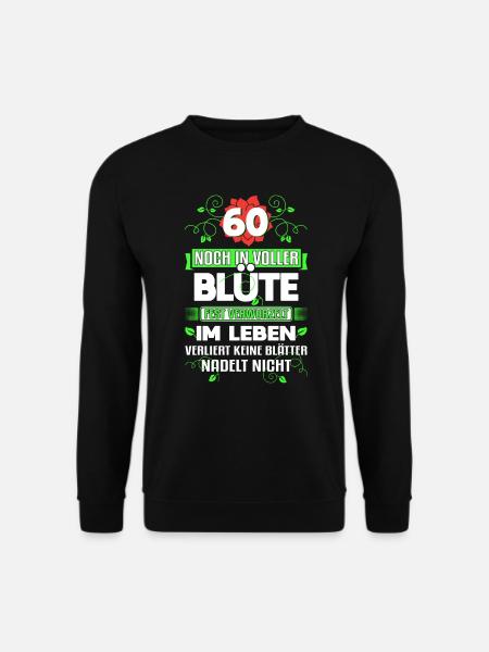 60. Geburtstag Gärtner Floristin Jahrgang 1962 - Unisex Pullover - Schwarz