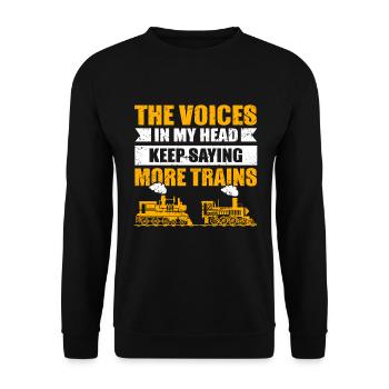 Trains collecteurs de trains miniatures - Sweat-shirt Unisexe - noir - Devant - Alina (178cm) & Michal (187cm)