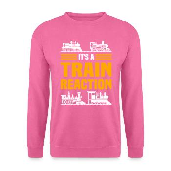 Modellbahn Zug Sammler Lokomotive - Unisex Pullover - Pink - Vorne