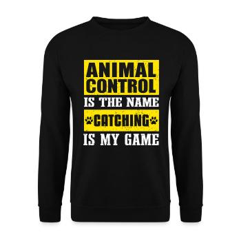 Animal Control Officer Animal Catcher - Unisex Sweatshirt - black - Front - Alina (178cm) & Michal (187cm)