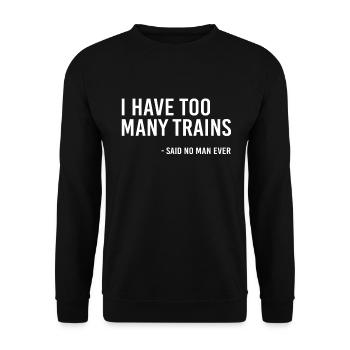 Model Railway Collector Railway - Unisex Sweatshirt - black - Front - Alina (178cm) & Michal (187cm)