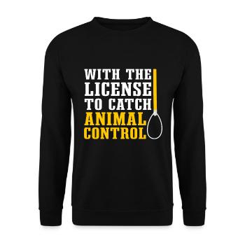 Animal Control Officer Animal Rescue - Unisex Sweatshirt - black - Front - Alina (178cm) & Michal (187cm)