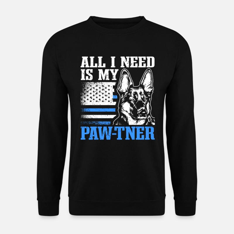 Polizist Polizeihund - Unisex Pullover - Schwarz