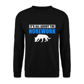 Polizeihund Nosework Spürhund - Unisex Pullover - Schwarz - Vorne - Alina (178cm) & Michal (187cm)