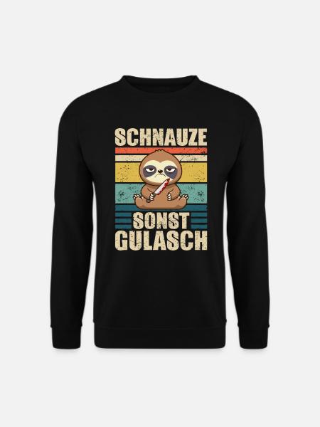 Faultier Lustig Ironie - Unisex Pullover - Schwarz