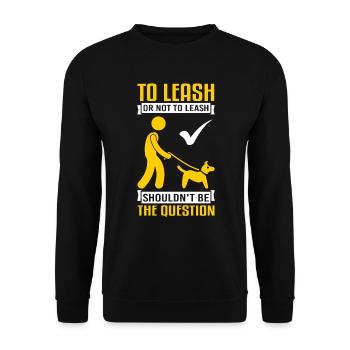 Animal Control Officer Leash Requirement - Unisex Sweatshirt - black - Front - Alina (178cm) & Michal (187cm)