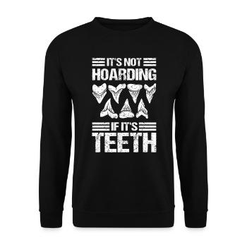 Shark Tooth Collection Shark Teeth - Unisex Sweatshirt - black - Front - Alina (178cm) & Michal (187cm)