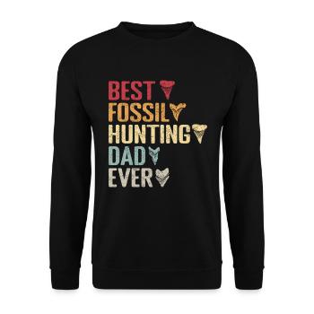 Collecteur de fossiles Papa Shark Teeth - Sweat-shirt Unisexe - noir - Devant - Alina (178cm) & Michal (187cm)