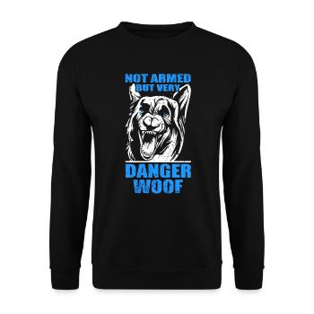 Polizeihund Polizist Hundestaffel - Unisex Pullover - Schwarz - Vorne - Alina (178cm) & Michal (187cm)