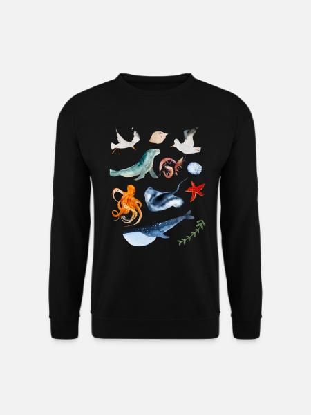 Meer und Unterwasser Souvenir und Geschenkidee - Unisex Pullover - Schwarz