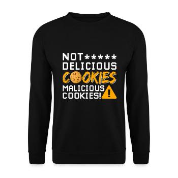 Cyber Security Cookies - Unisex Pullover - Schwarz - Vorne - Alina (178cm) & Michal (187cm)